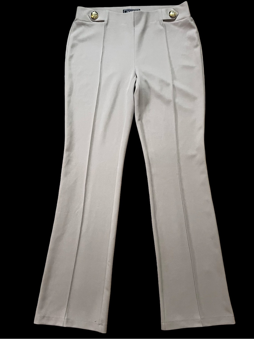 NYCC New York Clothing Co. High-Rise Flare Pants Cream